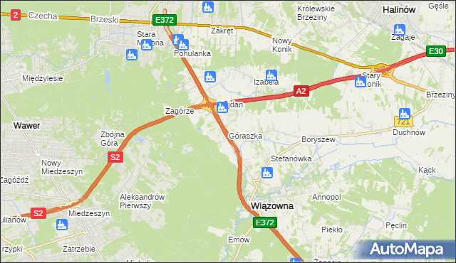 mapa Góraszka, Góraszka na mapie Targeo