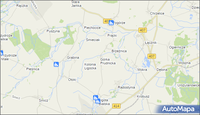 mapa Górka Prudnicka, Górka Prudnicka na mapie Targeo