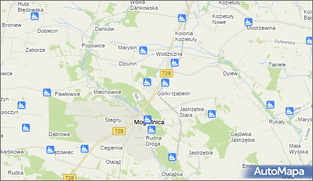 mapa Górki-Izabelin, Górki-Izabelin na mapie Targeo