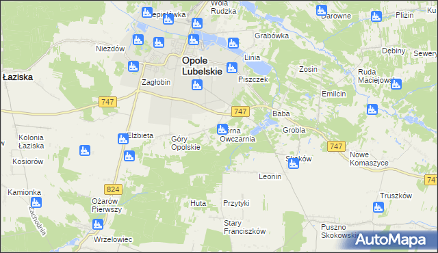 mapa Górna Owczarnia, Górna Owczarnia na mapie Targeo