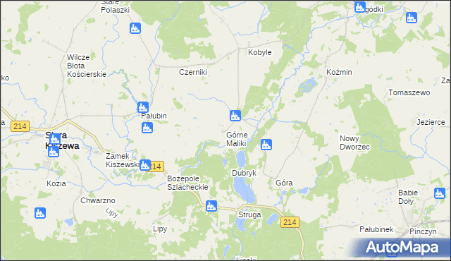 mapa Górne Maliki, Górne Maliki na mapie Targeo