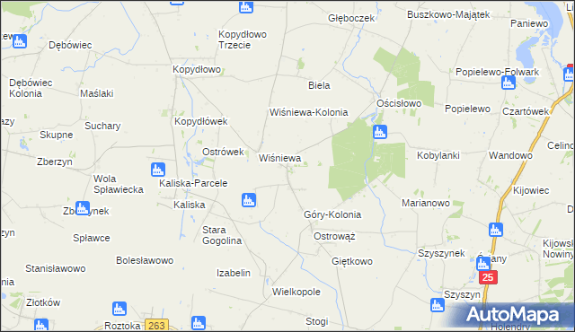 mapa Góry gmina Wilczyn, Góry gmina Wilczyn na mapie Targeo