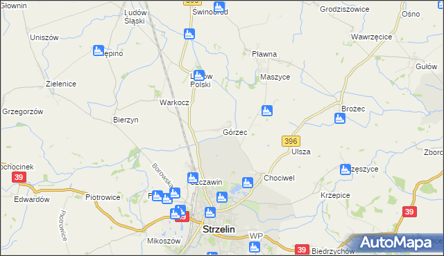 mapa Górzec, Górzec na mapie Targeo