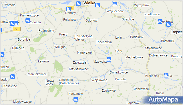 mapa Gorzków gmina Kazimierza Wielka, Gorzków gmina Kazimierza Wielka na mapie Targeo