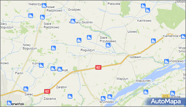 mapa Goworowo gmina Czerwińsk nad Wisłą, Goworowo gmina Czerwińsk nad Wisłą na mapie Targeo