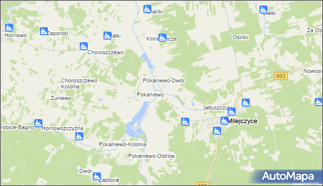 mapa Grabarka gmina Milejczyce, Grabarka gmina Milejczyce na mapie Targeo