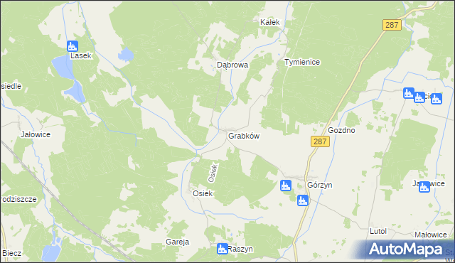 mapa Grabków gmina Lubsko, Grabków gmina Lubsko na mapie Targeo