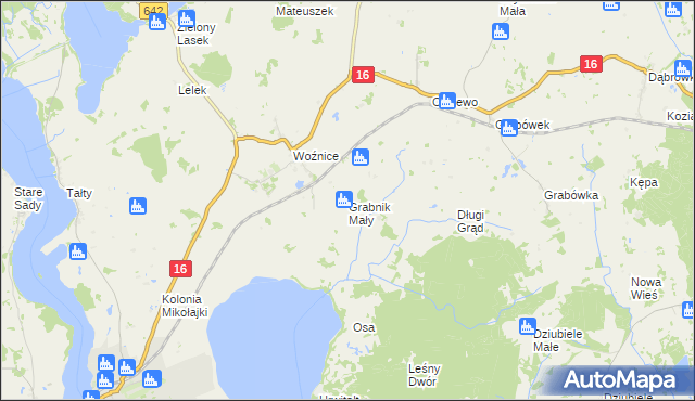 mapa Grabnik Mały, Grabnik Mały na mapie Targeo