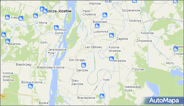 mapa Grabowiec gmina Łaziska, Grabowiec gmina Łaziska na mapie Targeo