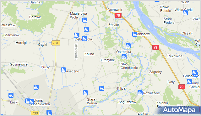 mapa Grażyna, Grażyna na mapie Targeo