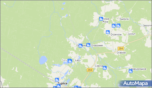 mapa Gręzawa, Gręzawa na mapie Targeo