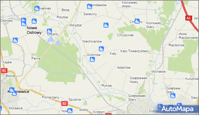 mapa Grochówek, Grochówek na mapie Targeo