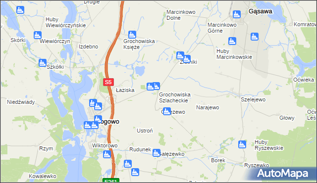 mapa Grochowiska Szlacheckie, Grochowiska Szlacheckie na mapie Targeo