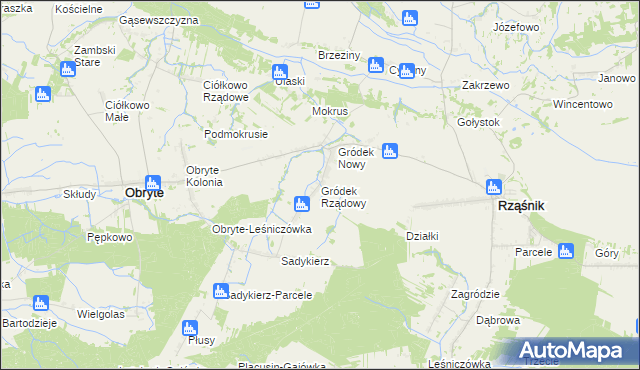 mapa Gródek Rządowy, Gródek Rządowy na mapie Targeo