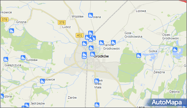 mapa Grodków powiat brzeski, Grodków powiat brzeski na mapie Targeo