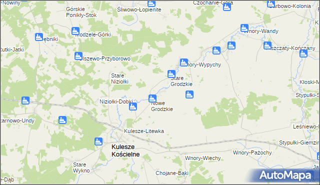 mapa Grodzkie Szczepanowięta, Grodzkie Szczepanowięta na mapie Targeo