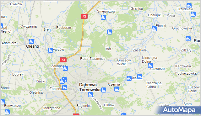 mapa Gruszów Mały, Gruszów Mały na mapie Targeo