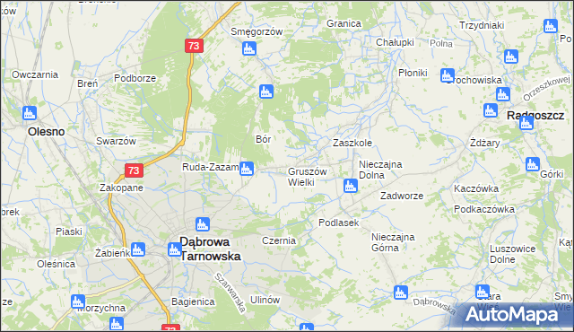 mapa Gruszów Wielki, Gruszów Wielki na mapie Targeo