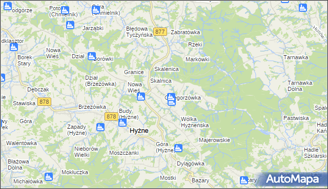 mapa Grzegorzówka, Grzegorzówka na mapie Targeo