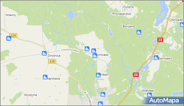 mapa Grzymiradz, Grzymiradz na mapie Targeo