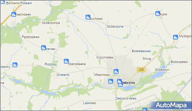 mapa Grzymisław, Grzymisław na mapie Targeo