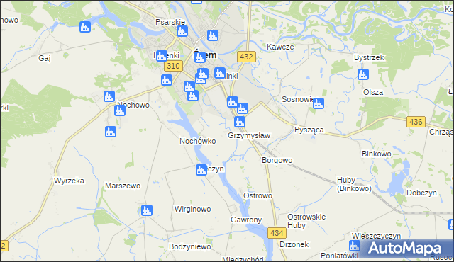 mapa Grzymysław, Grzymysław na mapie Targeo