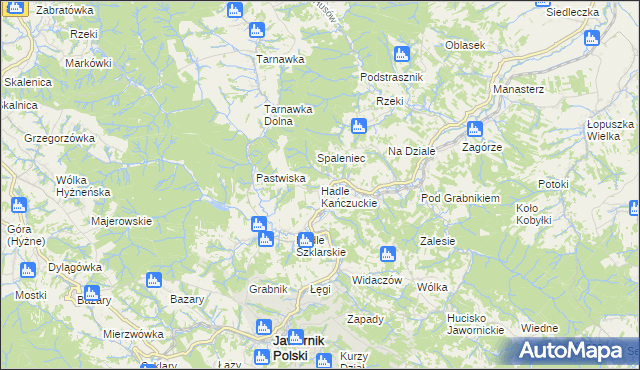 mapa Hadle Kańczuckie, Hadle Kańczuckie na mapie Targeo