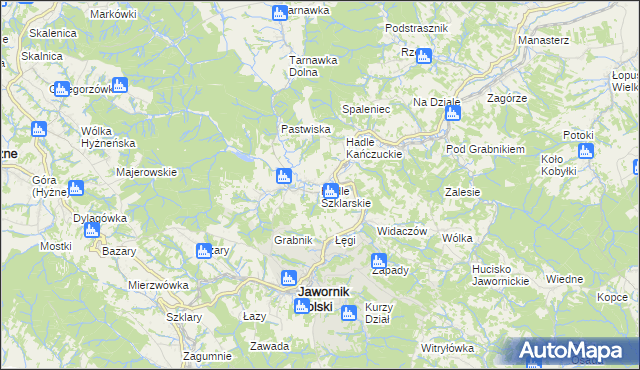 mapa Hadle Szklarskie, Hadle Szklarskie na mapie Targeo