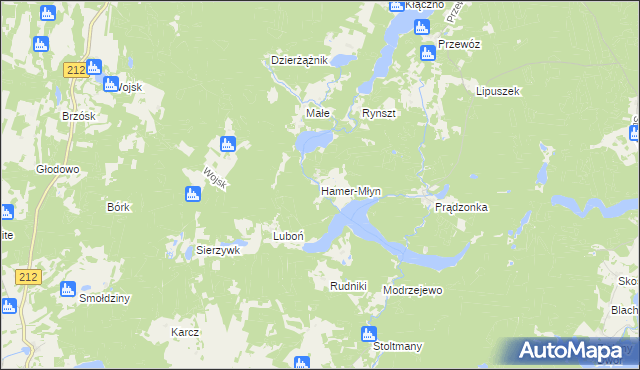 mapa Hamer-Młyn, Hamer-Młyn na mapie Targeo