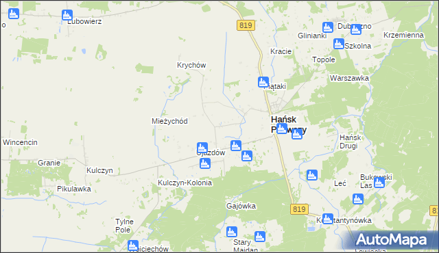 mapa Hańsk-Kolonia, Hańsk-Kolonia na mapie Targeo