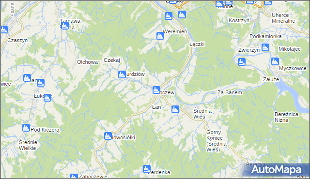 mapa Hoczew, Hoczew na mapie Targeo