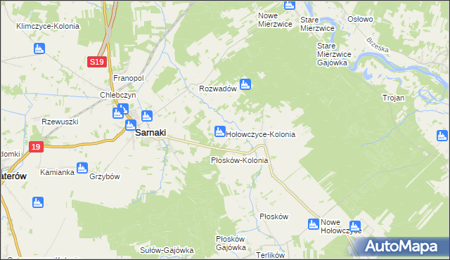 mapa Hołowczyce-Kolonia, Hołowczyce-Kolonia na mapie Targeo