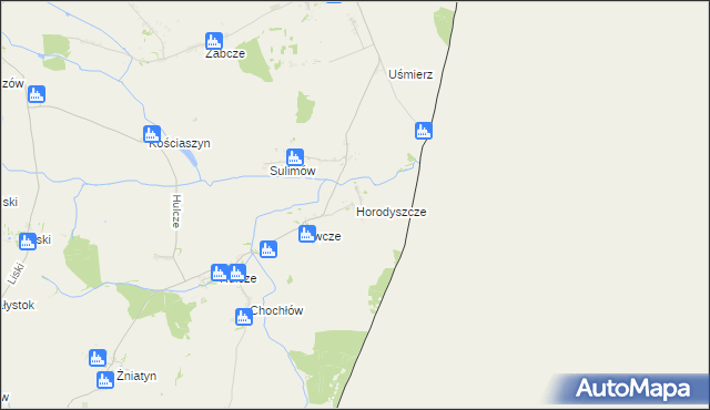 mapa Horodyszcze gmina Dołhobyczów, Horodyszcze gmina Dołhobyczów na mapie Targeo