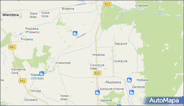 mapa Hredków, Hredków na mapie Targeo