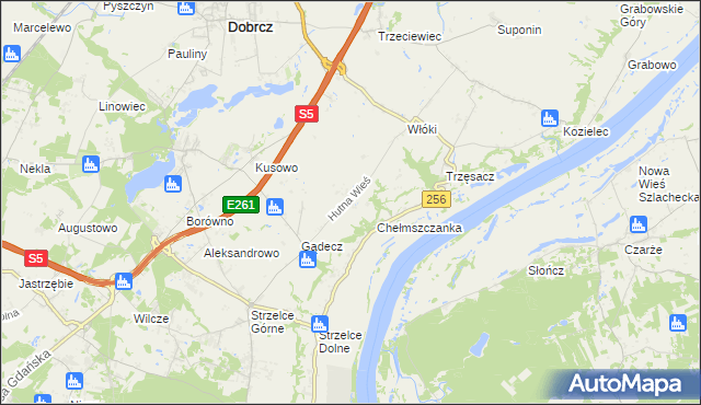 mapa Hutna Wieś, Hutna Wieś na mapie Targeo