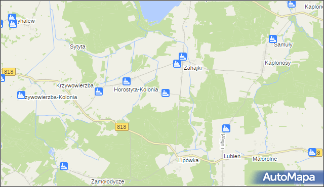 mapa Ignaców gmina Wyryki, Ignaców gmina Wyryki na mapie Targeo