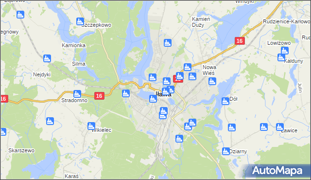 mapa Iława, Iława na mapie Targeo