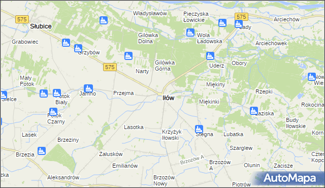 mapa Iłów, Iłów na mapie Targeo