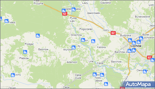 mapa Iły gmina Jadów, Iły gmina Jadów na mapie Targeo