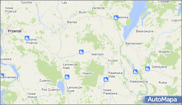 mapa Iwaniszki, Iwaniszki na mapie Targeo