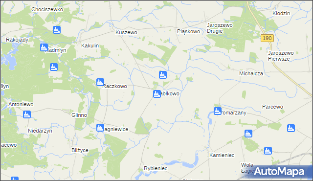 mapa Jabłkowo, Jabłkowo na mapie Targeo