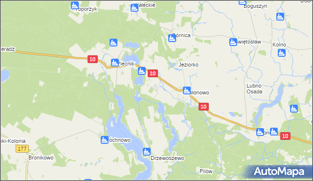 mapa Jabłonkowo, Jabłonkowo na mapie Targeo