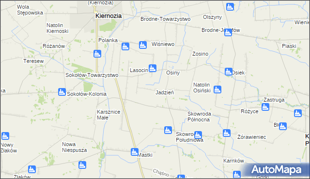 mapa Jadzień, Jadzień na mapie Targeo