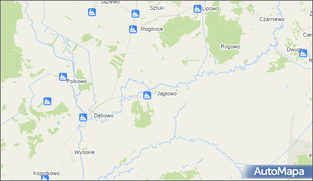 mapa Jagłowo, Jagłowo na mapie Targeo