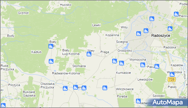 mapa Jakimowice-Kolonia, Jakimowice-Kolonia na mapie Targeo