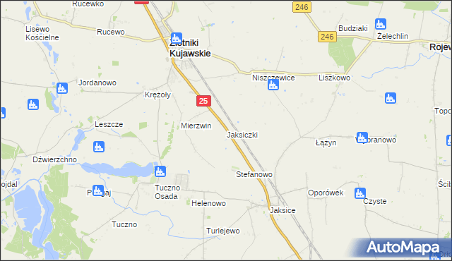 mapa Jaksiczki, Jaksiczki na mapie Targeo