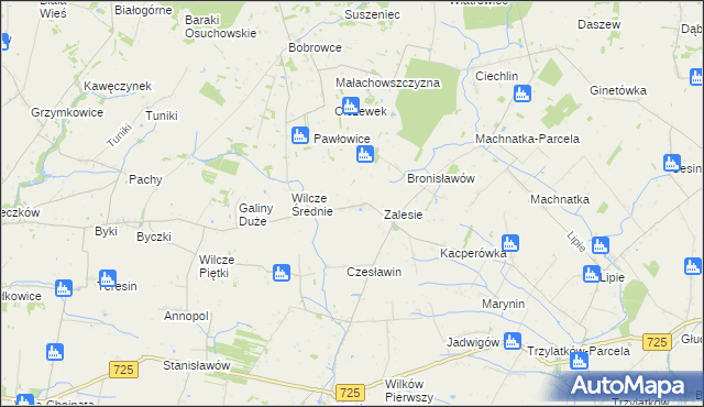 mapa Jakubów gmina Błędów, Jakubów gmina Błędów na mapie Targeo