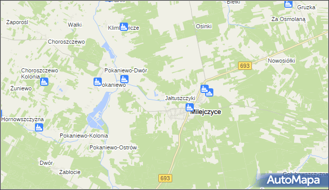 mapa Jałtuszczyki, Jałtuszczyki na mapie Targeo