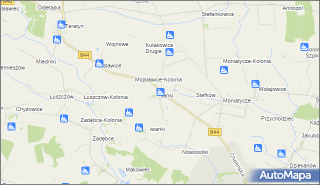 mapa Janki gmina Hrubieszów, Janki gmina Hrubieszów na mapie Targeo