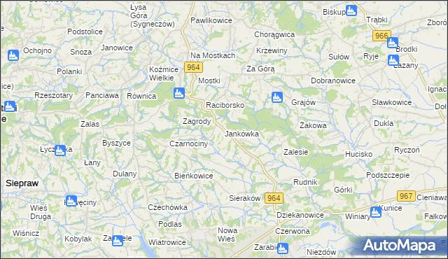 mapa Jankówka gmina Wieliczka, Jankówka gmina Wieliczka na mapie Targeo